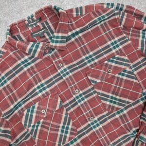 Banana Republic Mens XXL Flannel Shirt‎ Standard Fit Plaid Long Sleeve Button